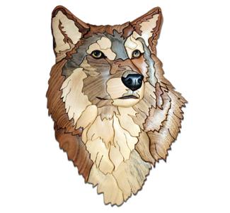 Wolf Head Intarsia Project Pattern