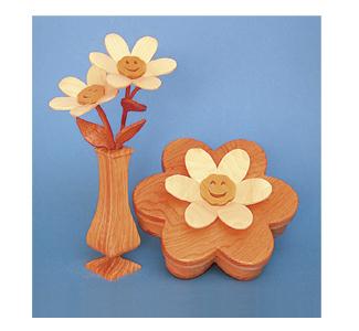 Compound Cut Sunshine Flowers/Vase & Box Project Patterns