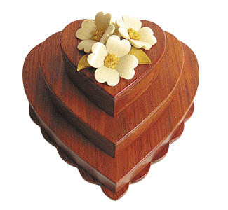 Three Tiered Heart Box w/Compound Cut Flowers Project Patterns
