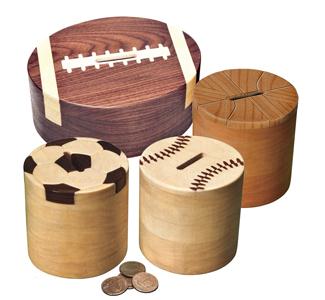 Set of 4 Sports Ball Banks Project Patterns