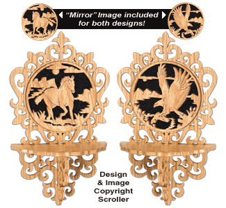 "Mirror Image" Wildlife Shelf Pattern Set
