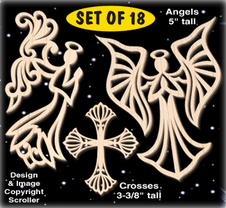 Divine Angels & Cross Ornament Designs Pattern