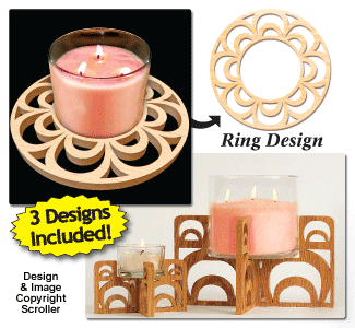 Candle Ring & Holder Pattern Set #5
