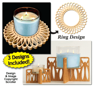 Candle Ring & Holder Pattern Set #8