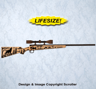 Wolf Scope Rifle Wall Art Design Pattern