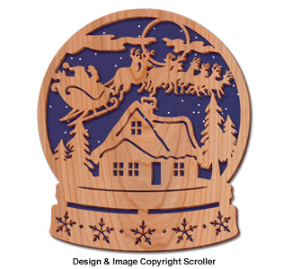 Product Image of Santa Snow Globe Wall Art Pattern