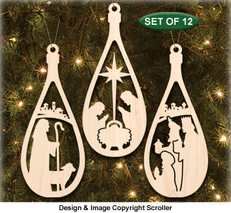 Nativity Ornament Patterns - Downloadable