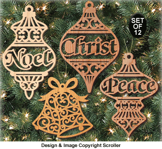 Ornate Christmas Ornaments Pattern