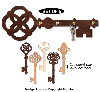 Ornate Key Hanger & Ornament Pattern Set #1