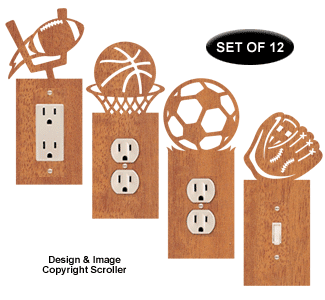 Sports Cover Plate Scroll Saw Pattern Set