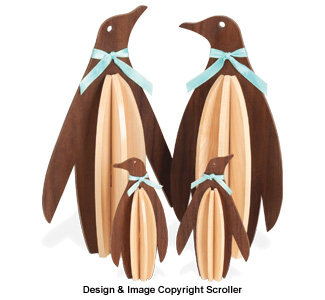 Slotted Penguin Family Shelf Sitters Pattern