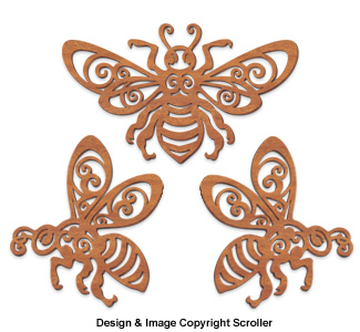 Decorative Bee Wall Art Design Patterns - Downloadable