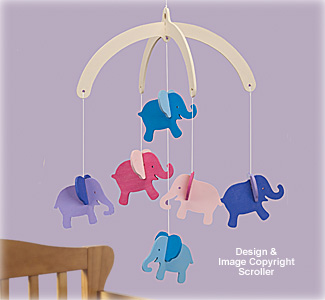 Elephant Baby Mobile Pattern