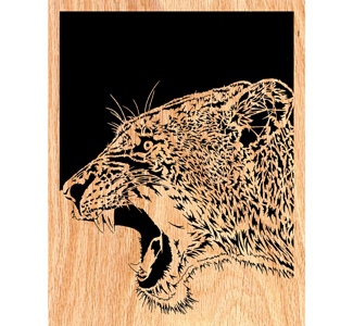 Lioness Scrolled Art Design Pattern