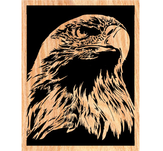 Proud Eagle Scrolled Art Design Pattern