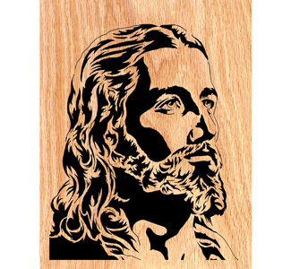 Product Image of The Savior Scrolled Portrait Art Design Pattern