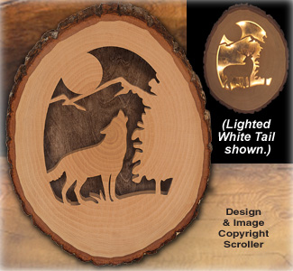 Product Image of Lighted Wolf Round Pattern