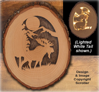 Product Image of Lighted Moose Round Pattern