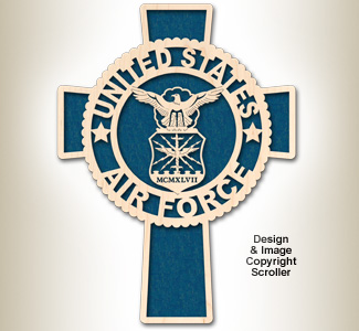 Product Image of Air Force Honor & Faith Wall Cross Design Pattern