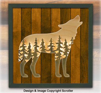 Wolf Lighted Wilderness Wall Art Pattern