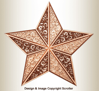 Product Image of Ornate Scrolled Star Project Pattern