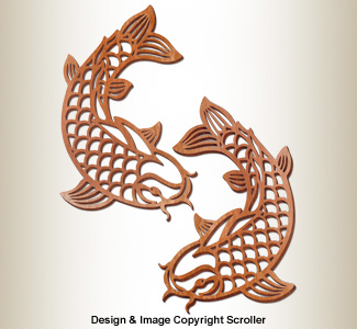 Decorative Koi Wall Art Designs Pattern