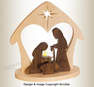 Candlelit Nativity Pattern - Downloadable