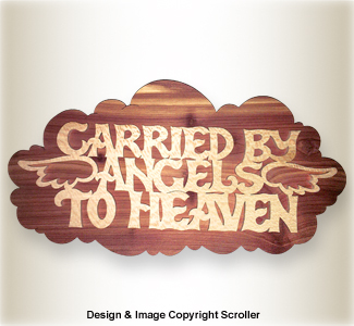 Carried by Angels Wall Plaque Pattern - Downloadable