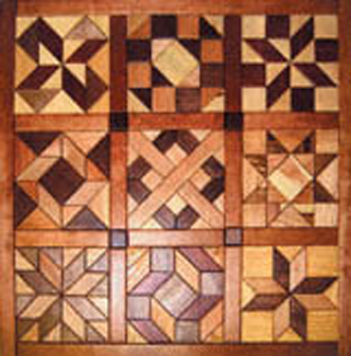Product Image of Geo Shape Wood Quilt Design