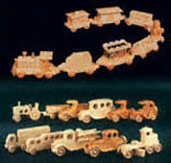 Wooden Vehicles Pattern Set 