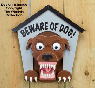 Product Image of 3D Beware of Dog! Sign Woodworking Project Pattern