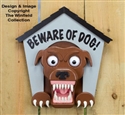 3D Beware of Dog! Sign Woodworking Project Pattern