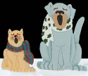 Caroling Dog & Cat Woodcraft Pattern