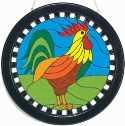 Painted Glass Rooster Project