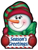Greeting Snowman Magnet