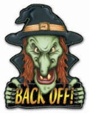 Back-Off Witch Magnet 