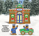 Gingerbread Police Station Woodcraft Pattern