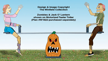 Product Image of Teetering Zombies Wood Pattern