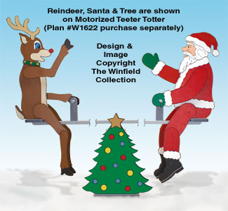 Product Image of Teetering Santa and Reindeer Pattern