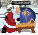 Santa with Baby Jesus Wood Pattern
