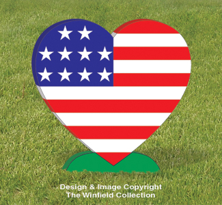 Product Image of Medium Patriotic Heart Pattern