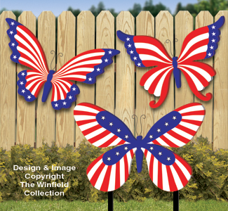 Product Image of Large Patriotic Butterflies Woodcraft Pattern