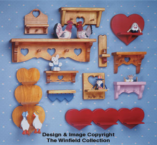 Product Image of 12 Country Heart Shelf Patterns
