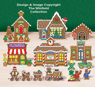 Product Image of Tabletop Gingerbread Village #1 Pattern