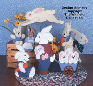 Product Image of 13 Country Rabbits Woodcraft Pattern