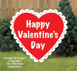 Product Image of Large Valentine Heart Woodcraft Pattern