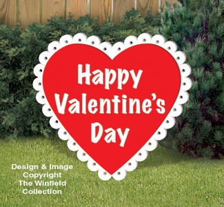 Medium Valentine Heart Wood Pattern