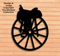 Saddle on a Wagon Wheel Shadow Pattern