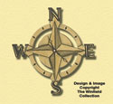 Compass Wall Clock Woodcraft Pattern