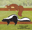 Skunk & Squirrel Rail Pets Pattern